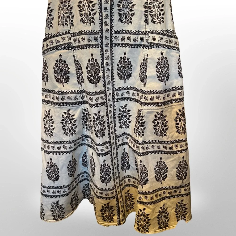Anthropologie Brown and White Floral Dress - Picture 3 of 10